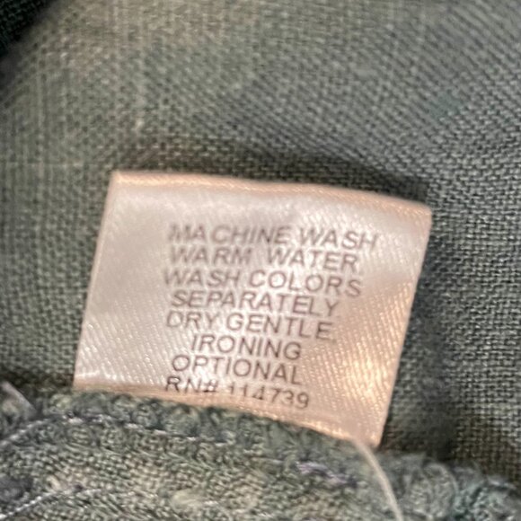 Flax Sage Green Asymmetrical Blouse - Picture 6 of 7